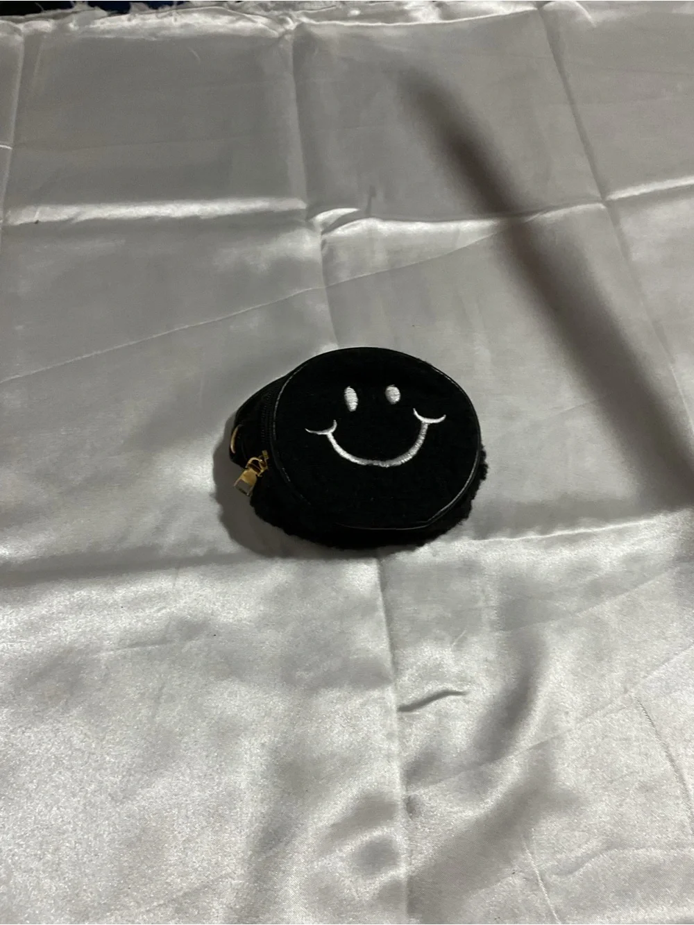 Black Smiley Face Coin Purse